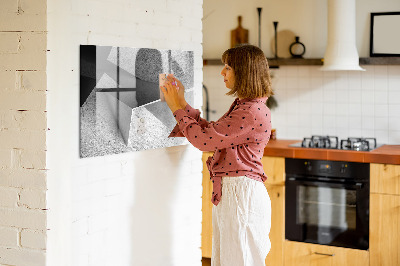 Magnetic board for writing Abstract triangles