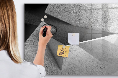 Dry erase magnetic board Abstract triangles