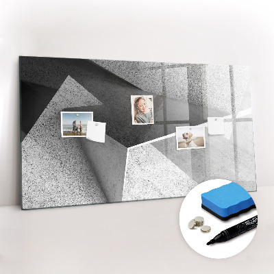 Dry erase magnetic board Abstract triangles