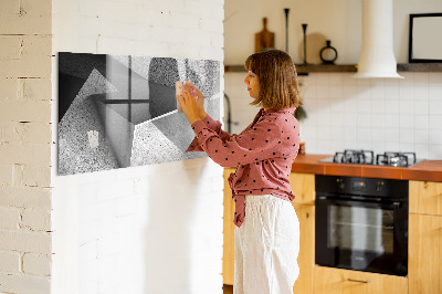 Dry erase magnetic board Abstract triangles
