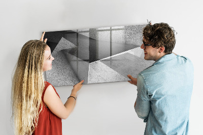 Dry erase magnetic board Abstract triangles