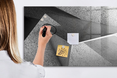 Dry erase magnetic board Abstract triangles