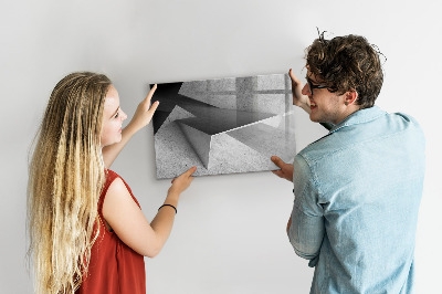 Magnetic board for writing Abstract triangles