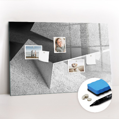Dry erase magnetic board Abstract triangles