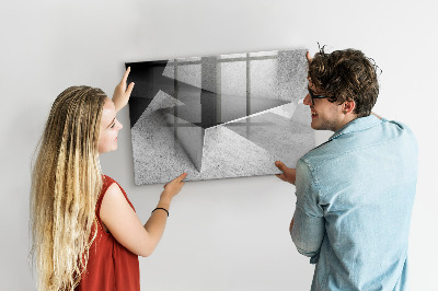 Dry erase magnetic board Abstract triangles