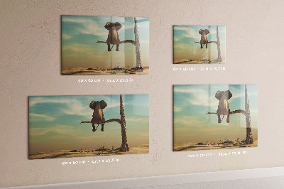 Magnetic dry erase board Elephant on a tree