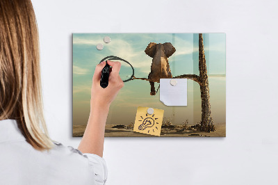 Magnetic board for drawing Elephant on a tree