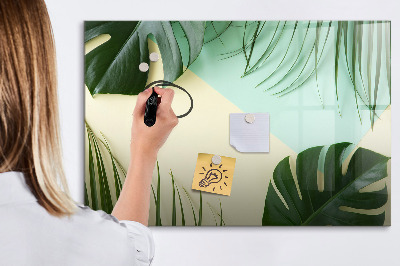 Dry erase magnetic board Monstera leaves