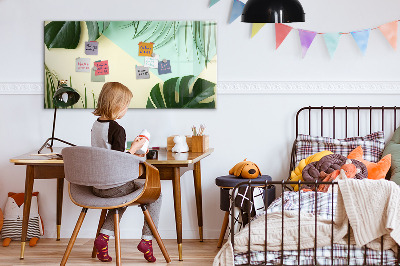 Dry erase magnetic board Monstera leaves