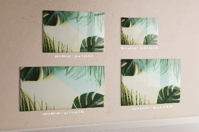 Dry erase magnetic board Monstera leaves