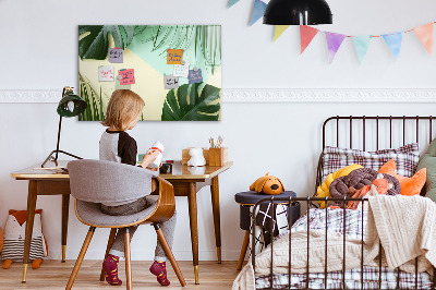 Dry erase magnetic board Monstera leaves