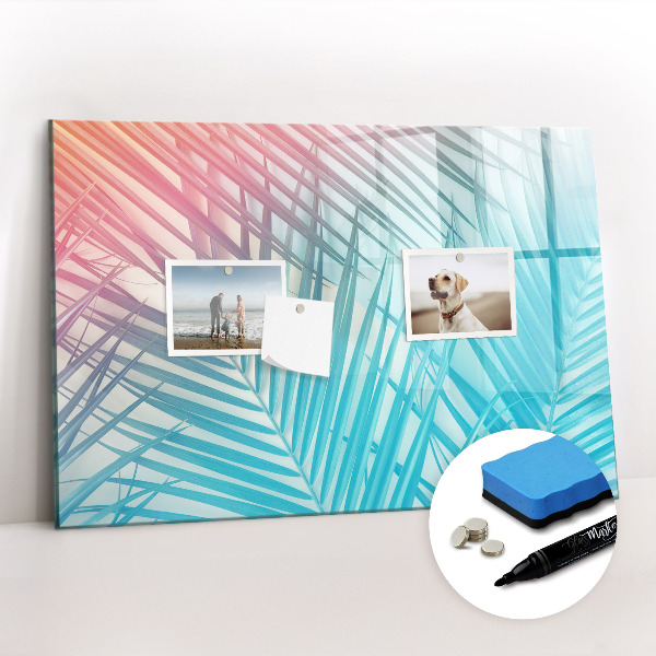 Magnetic board for drawing Tropical palm tree