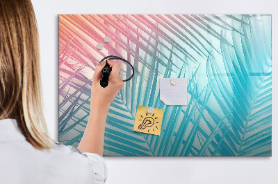 Magnetic dry erase board Tropical palm tree