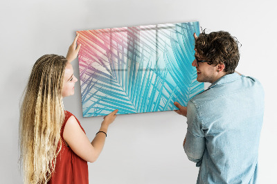 Magnetic dry erase board Tropical palm tree
