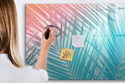 Magnetic dry erase board Tropical palm tree
