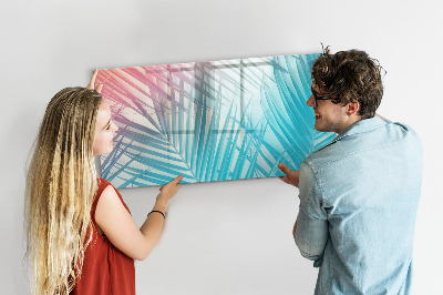 Magnetic dry erase board Tropical palm tree