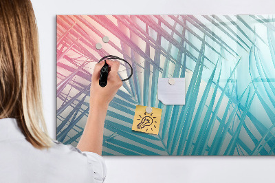 Magnetic dry erase board Tropical palm tree