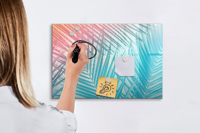 Magnetic dry erase board Tropical palm tree