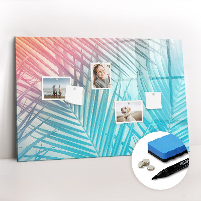 Magnetic dry erase board Tropical palm tree