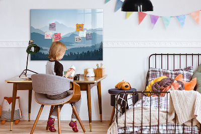 Dry erase magnetic board Mountain landscape