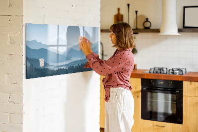 Magnetic board for writing Mountain landscape