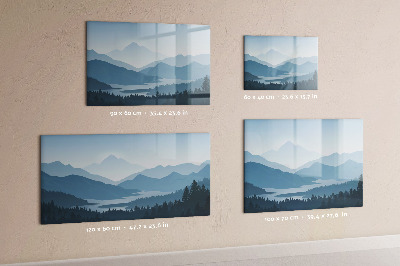Dry erase magnetic board Mountain landscape