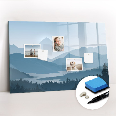 Dry erase magnetic board Mountain landscape
