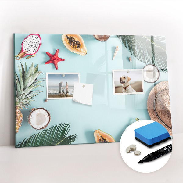 Magnetic dry erase board Summer composition