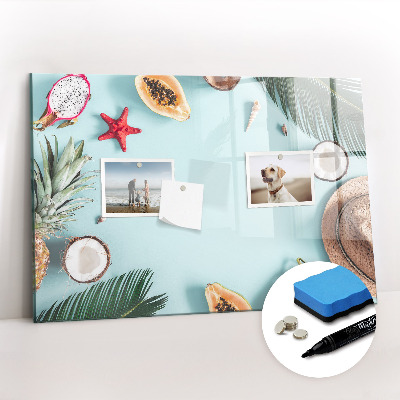 Magnetic dry erase board Summer composition
