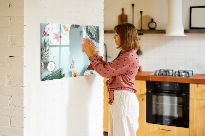 Magnetic dry erase board Summer composition