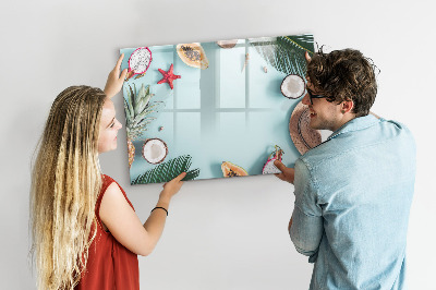 Magnetic dry erase board Summer composition