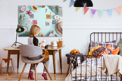 Magnetic dry erase board Summer composition