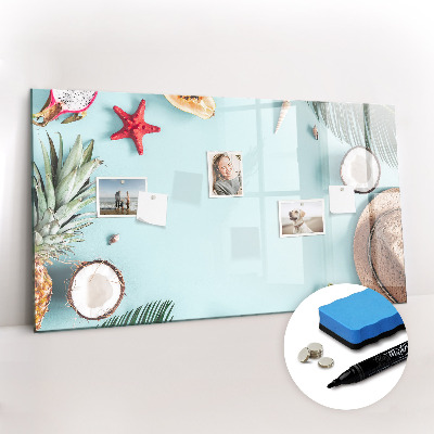 Magnetic dry erase board Summer composition