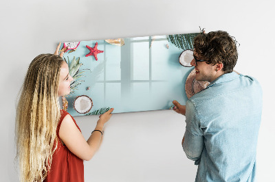 Magnetic dry erase board Summer composition