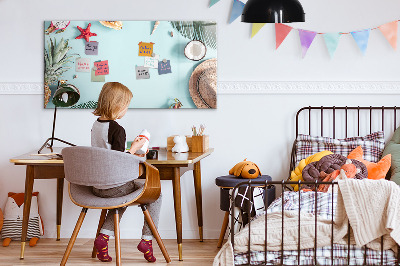 Magnetic dry erase board Summer composition