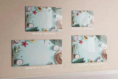 Magnetic dry erase board Summer composition