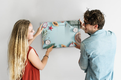 Magnetic dry erase board Summer composition