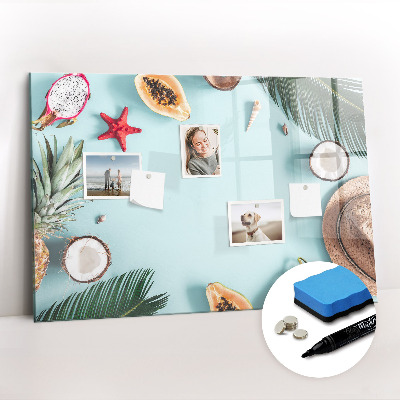 Magnetic dry erase board Summer composition