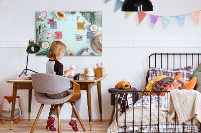 Magnetic dry erase board Summer composition