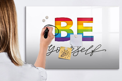 Magnetic board for drawing Inscription be yourself