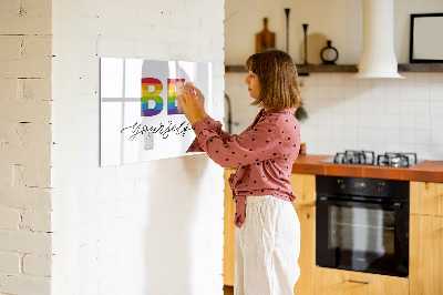 Magnetic board for drawing Inscription be yourself