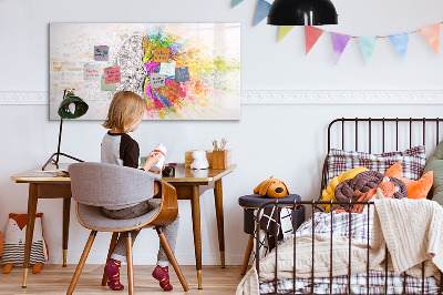 Dry erase magnetic board Abstract brain