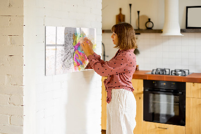 Dry erase magnetic board Abstract brain