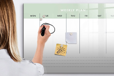 Magnetic board for drawing Weekly planner