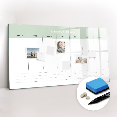 Magnetic dry erase board Weekly planner