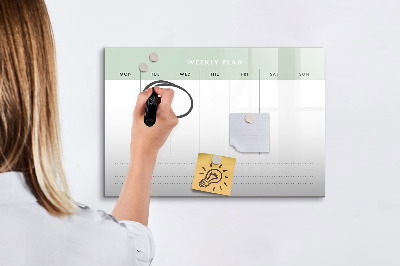 Magnetic dry erase board Weekly planner