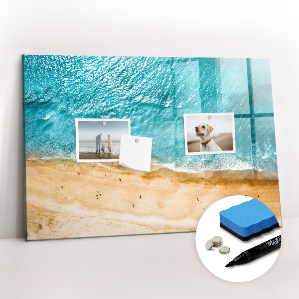 Dry erase magnetic board Sea beach people