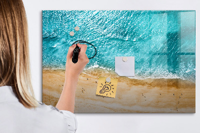 Dry erase magnetic board Sea beach people