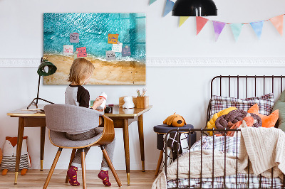 Magnetic board for drawing Sea beach people