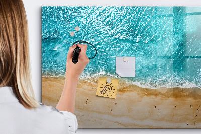 Magnetic board for drawing Sea beach people